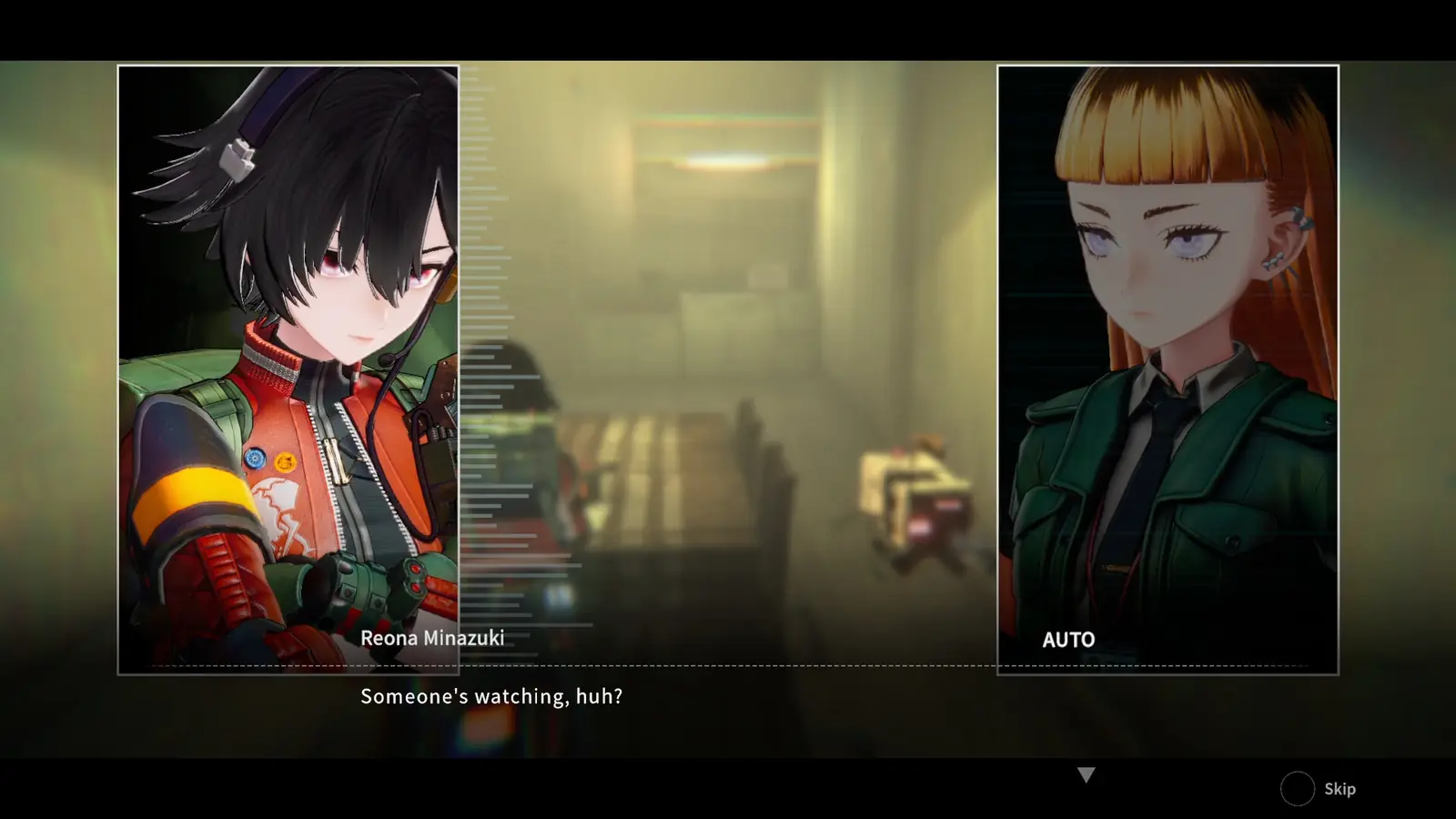 ANOMALITH dialogue screen with Reona Minazuki and another woman